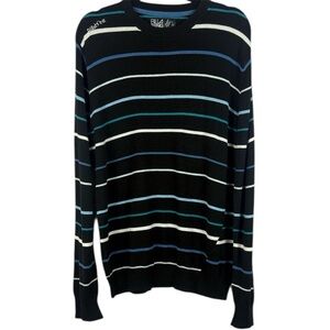 Billabong Men's Casual Cotton Blend Multicolour Crewneck Stripes Large Sweater